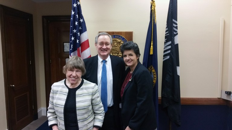 Dana Ard & Erin Olsen with Sen. Mike Krappo