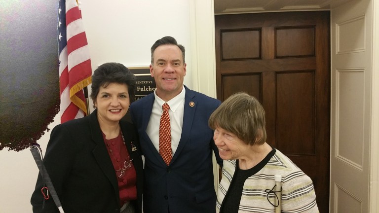 Dana Ard & Erin Olsen with Rep. Russ Fulcher