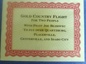 Gift Certificate from Gold Country Flights